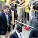 Michigan captain offensive linesman Taylor Lewan and quarterback Devin Gardner make their way into the stadium and off the of the bus at Michigan Stadium on Saturday, September 7, 2013. Melanie Maxwell | AnnArbor.com